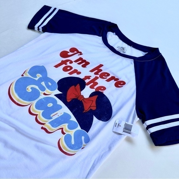 Disney Parks “I’m Here For The Ears” Striped Baseball Style Tshirt NWT - Picture 10 of 10